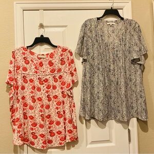 2-pc Bundle Floral Print Women's Tops
